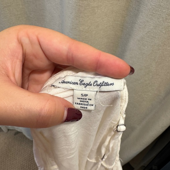 American Eagle Outfitters Embroidered Lace Tank Top Adjustable Strap Small S - Picture 4 of 6